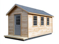 Abri de jardin - Bois - 420x240x270 cm - Bois naturel-Gris - Style maison