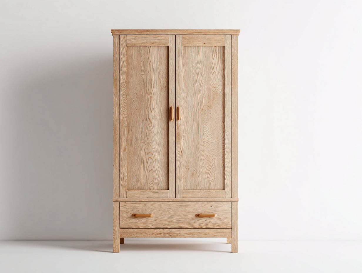 Armoire-Bois-110x50x185 cm-Chêne naturel-Style rustique