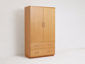 Armoire - panneaux de bois - 124x51x188 cm - bois naturel - style contemporain