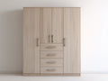 Armoire - panneaux de bois - 168x55x198 cm - bois clair - style moderne