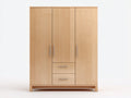 Armoire - panneaux de bois - 152x53x194 cm - bois naturel - style scandinave