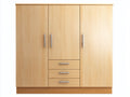 Armoire - panneaux de bois - 170x55x199 cm - bois clair - style moderne