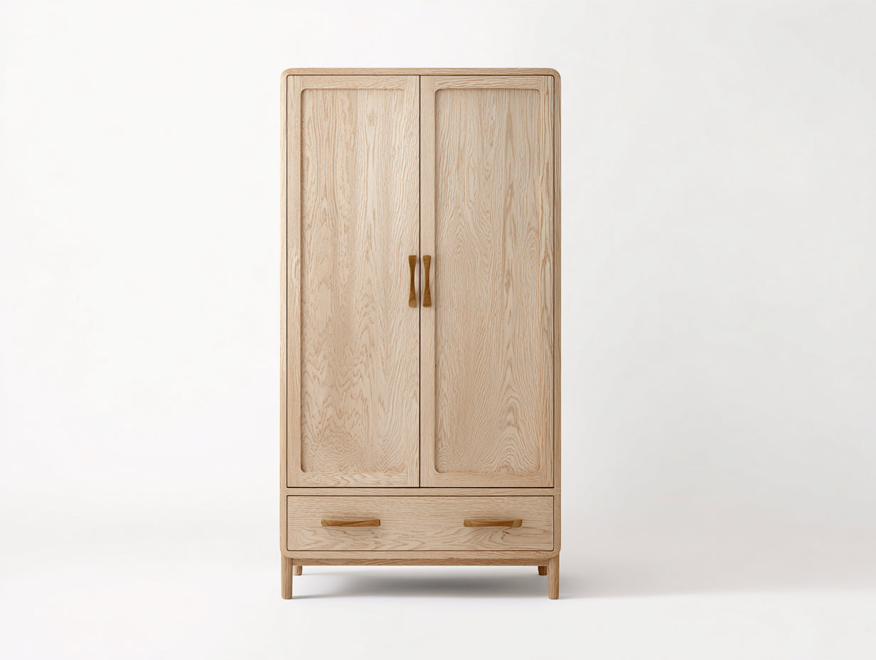 Armoire-Bois-105x48x185 cm-Chêne naturel-Style scandinave