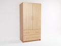 Armoire - panneaux de bois - 128x50x190 cm - bois clair - style moderne